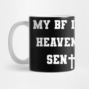 My Boyfriend Is Heaven Sent Girlfriend Mug